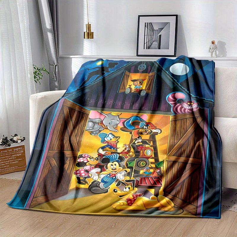 

1pc, Mickey and Friends Home Decor Flannel Blanket Perfect Gift for Bedroom, Living Room, Travel, Camping, Car 80x120cm