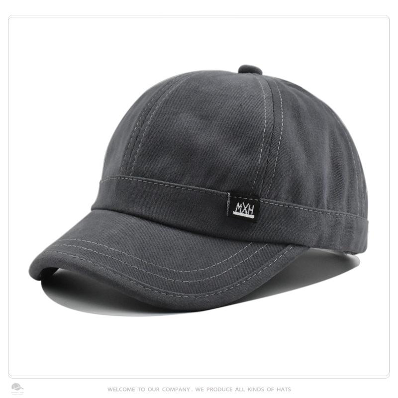 Casquette de Baseball Réglable Simple Couleur Unie Visière Courte Chapeau Papa Protection Solaire Extérieure Visière Sportive Gorras
