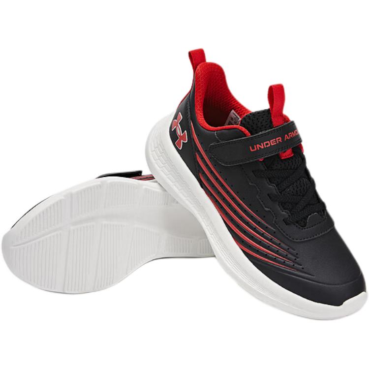 Under Armour Kids Comfortable Running Shoes Series Soft Comfortable Low Top Running Shoes Kids Sneaker Black Red 2441106-600