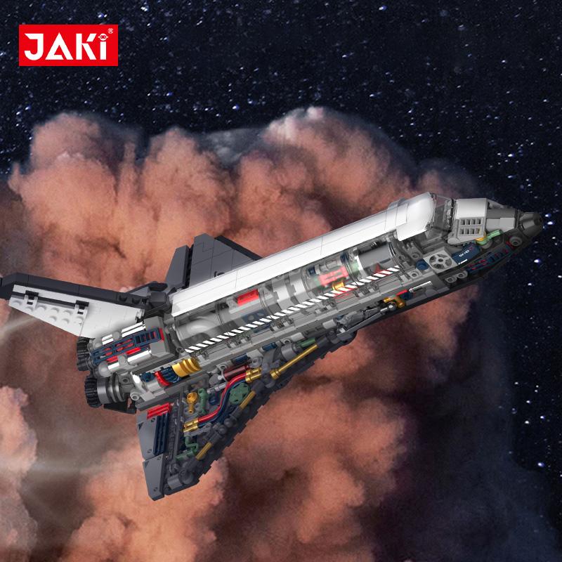 Jaki Space Exploration Series Super Rocket Space Shuttle Exploration Aircraft Model Assembly Children'S Building Blocks Toy Gift
