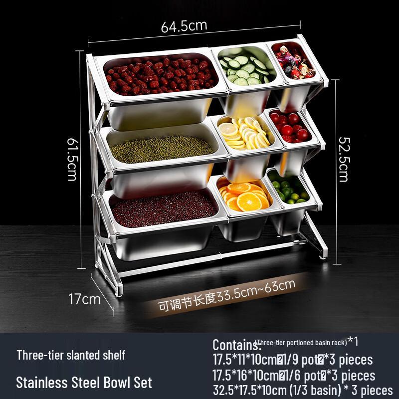 Stainless Steel Food Portion Container Set
