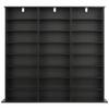 Media Storage Cabinet, 8-Tier DVD Shelf Organizer, 142 X 22 X 130 Cm Multimedia Storage Organizer for CDs, DVDs, Books & Games, CD Shelf for Living