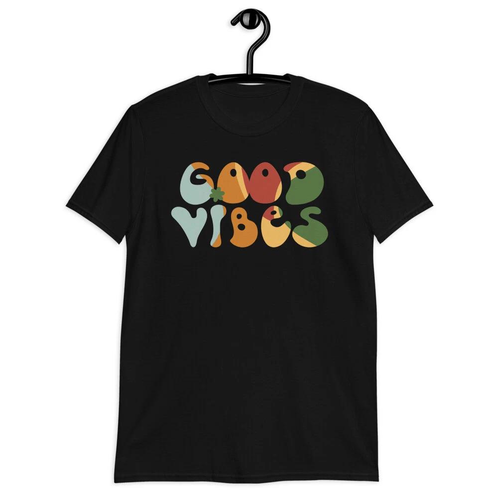 Positive Good Vibes Only Vintage 70s Colors Retro Design For Women & Men T-Shirt S
