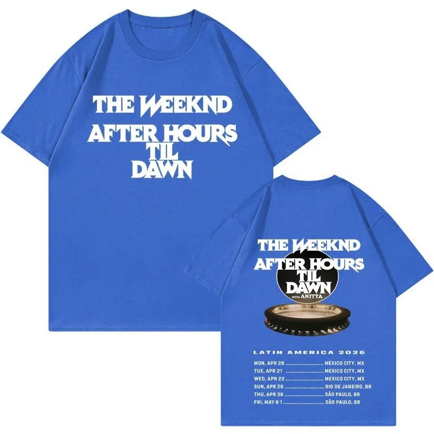 The Weeknd Vintage Latin America Tour Tshirt Graphic Cotton T Shirts Hip Hop Short Sleeve Tees Casual Unisex Tshirt YK