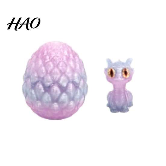 Desktop Ornament 3D Printed Dragon Egg Vibrant Color Small Size Miniature Statue Stress Relief Fidget Toy Adorable Cartoon Dragon-themed Desk