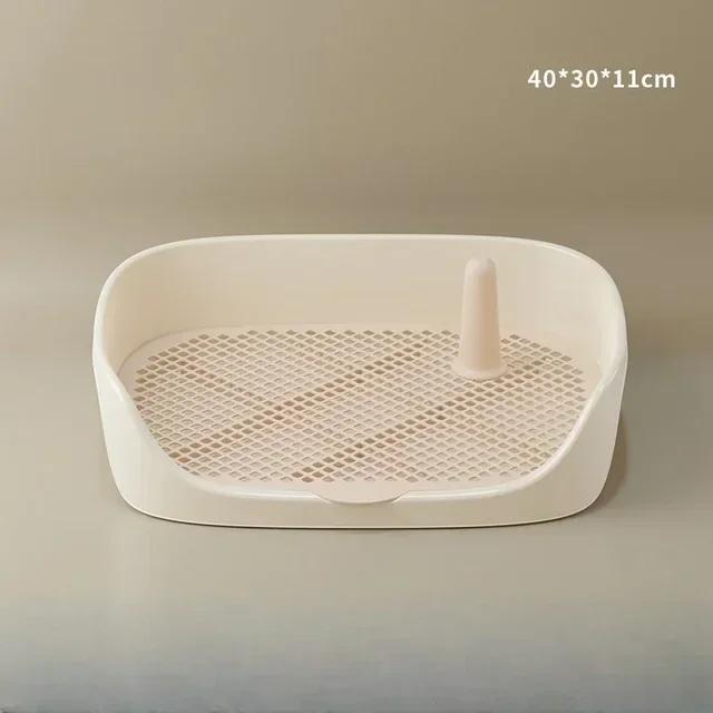 Pet Litter Box Training Toilet Portable Dog Training Toilet Pet Toilet for Small Dogs Cat Puppy Pad Holder Tray Indoor Dog Potty 40x30x11cm белый
