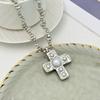 Irregular Beads Cross Pendant Chain Chunky Beads Choker Necklace Clavicle Chain  Women's Jewelry