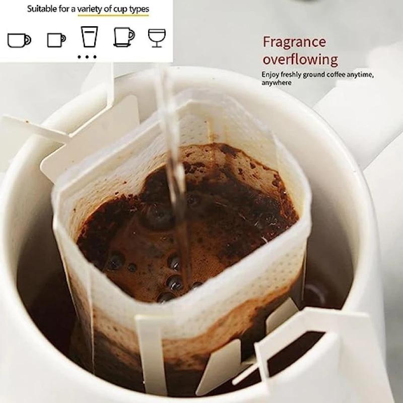 200/50pcs Coffee Filter Bags Disposable Drip Coffee Paper Pack Portable Hanging Ear Espresso Coffee Tea Making Tool Accessories
