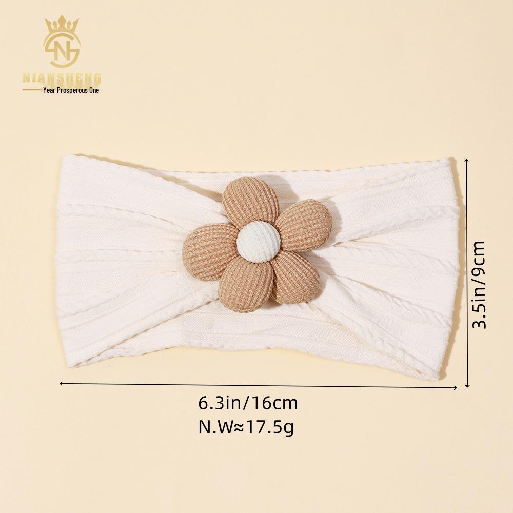 Baby Soft Nylon Headband with Five-Petal Flower - European & American Style