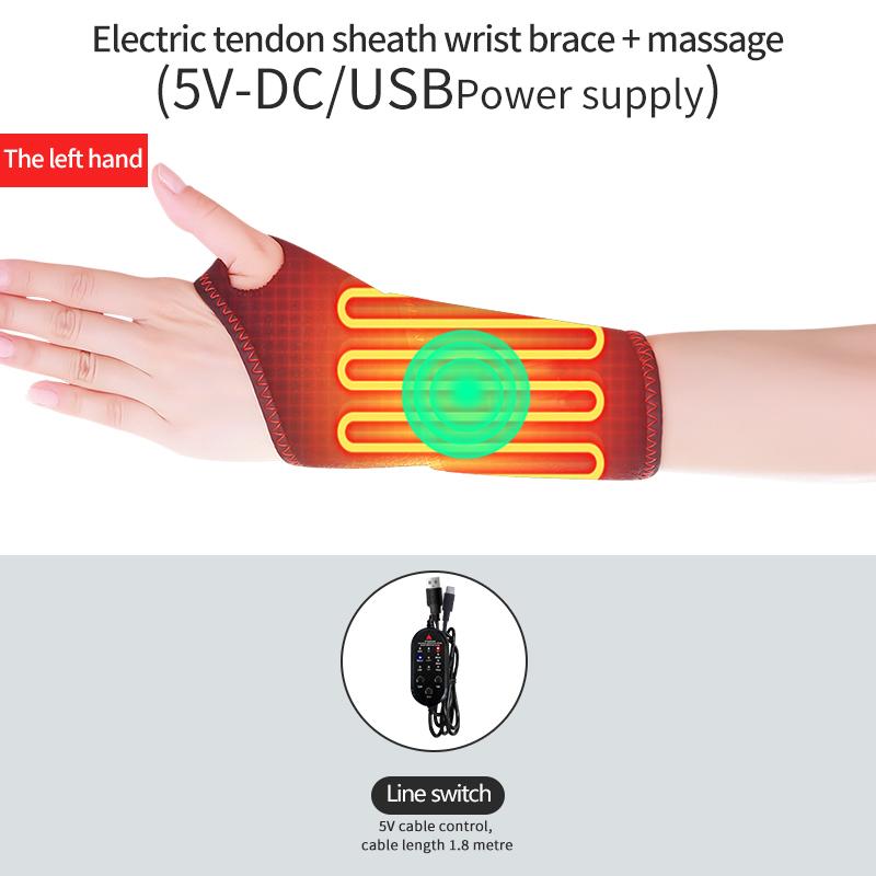 Portable Electric Wrist Massager Thermal Therapy For Arthritis Carpal Tunnel Relief 3 Vibration Kneading Modes Sprain Protection
