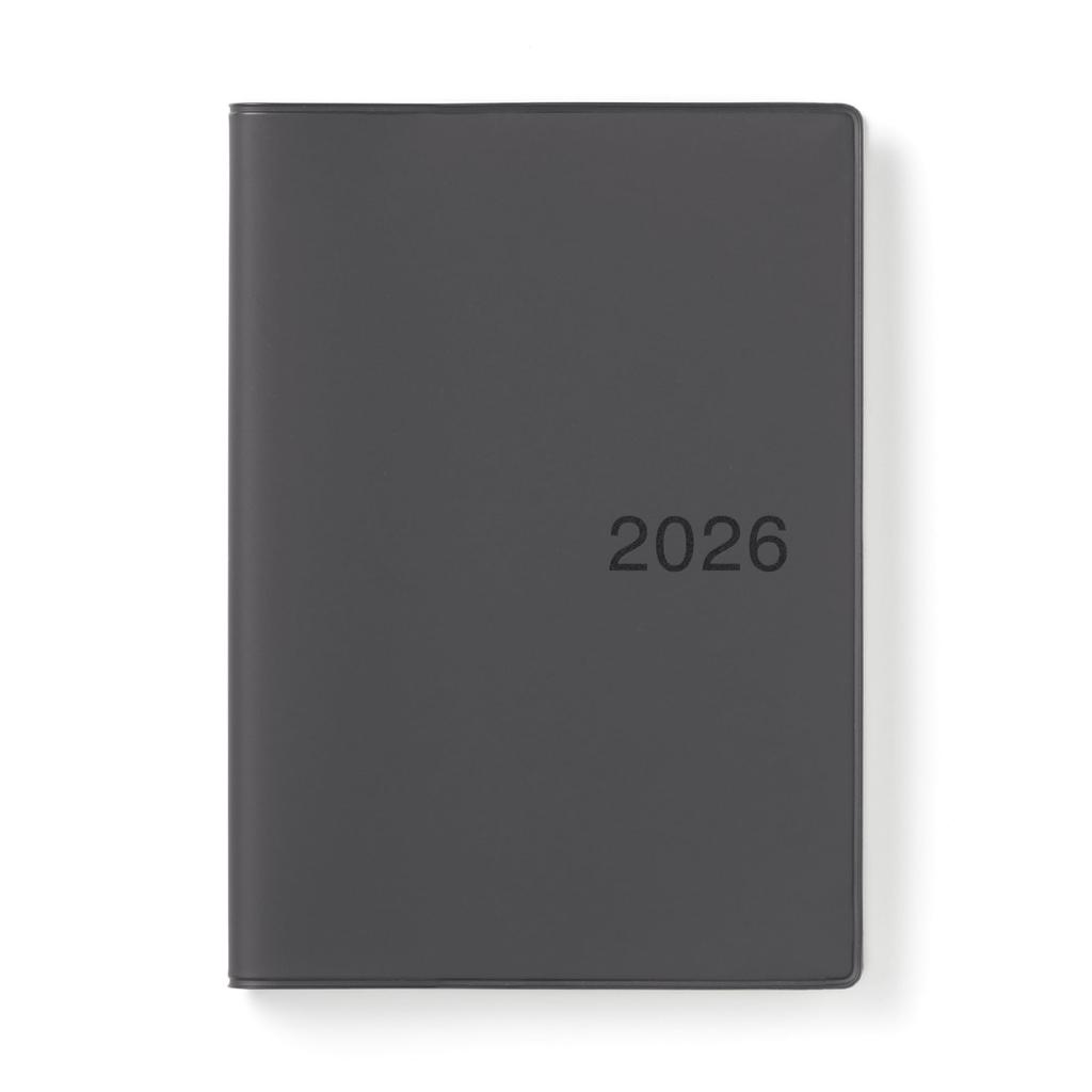 MUJI 2026 A6 Ab Dezember Dunkel 84854262 Monats-/Wochenplaner, 2025, Grau,