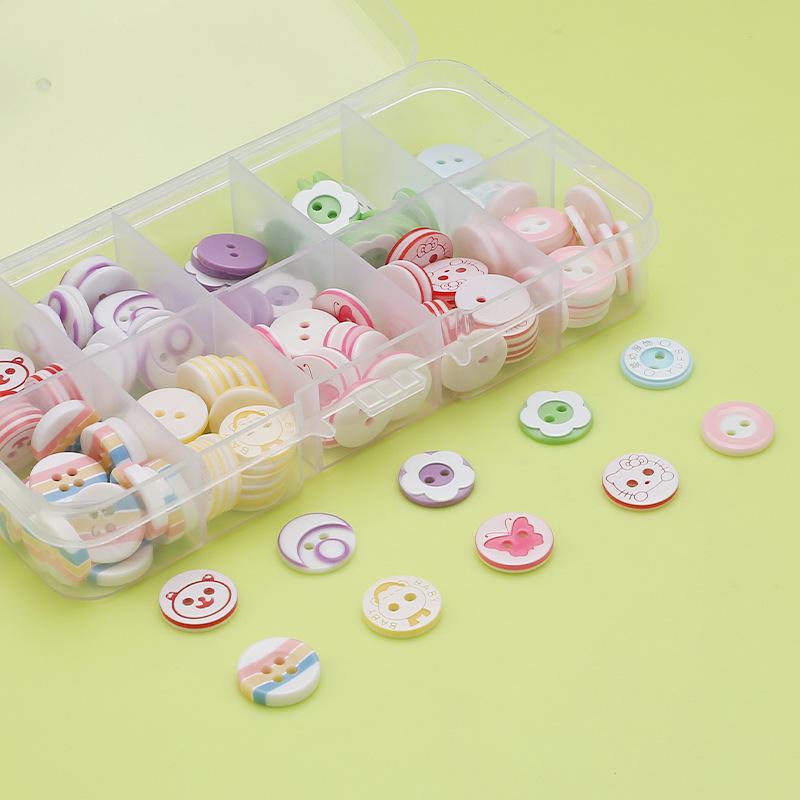 Colorful Plastic Buttons for Baby & Children's Shirts, DIY Crafting - Two & Four Holes