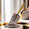 Creative Handicraft Decorative Items Resin Melting Popsicle Sculpture with Colorful Sprinkles and Golden Glitter Stick for Home
