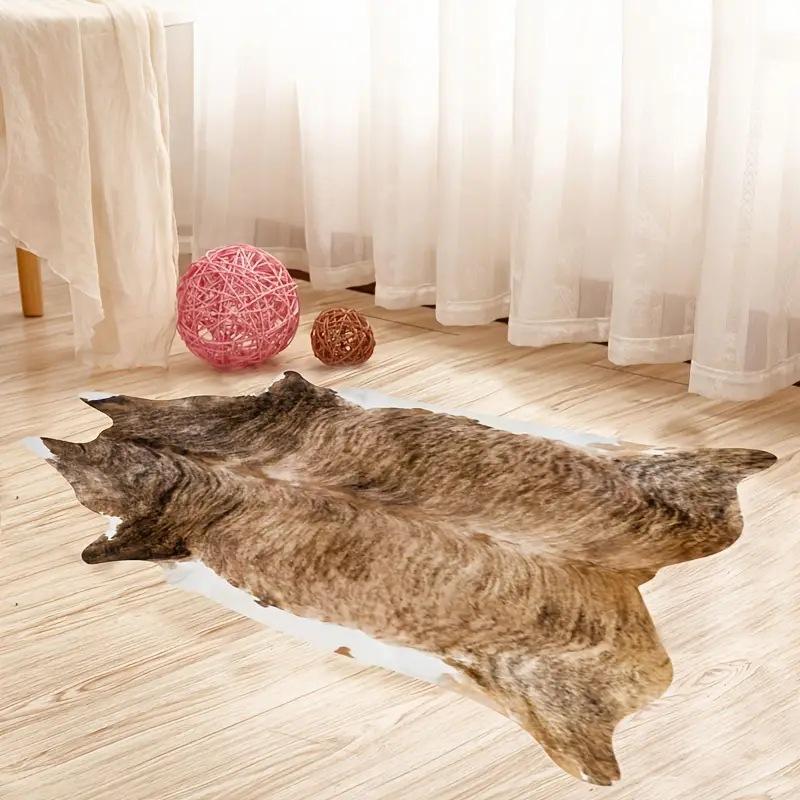 Imitation Animal Skin Cowhide Household Stain-resistant Machine Washable Home Decoration Carpet