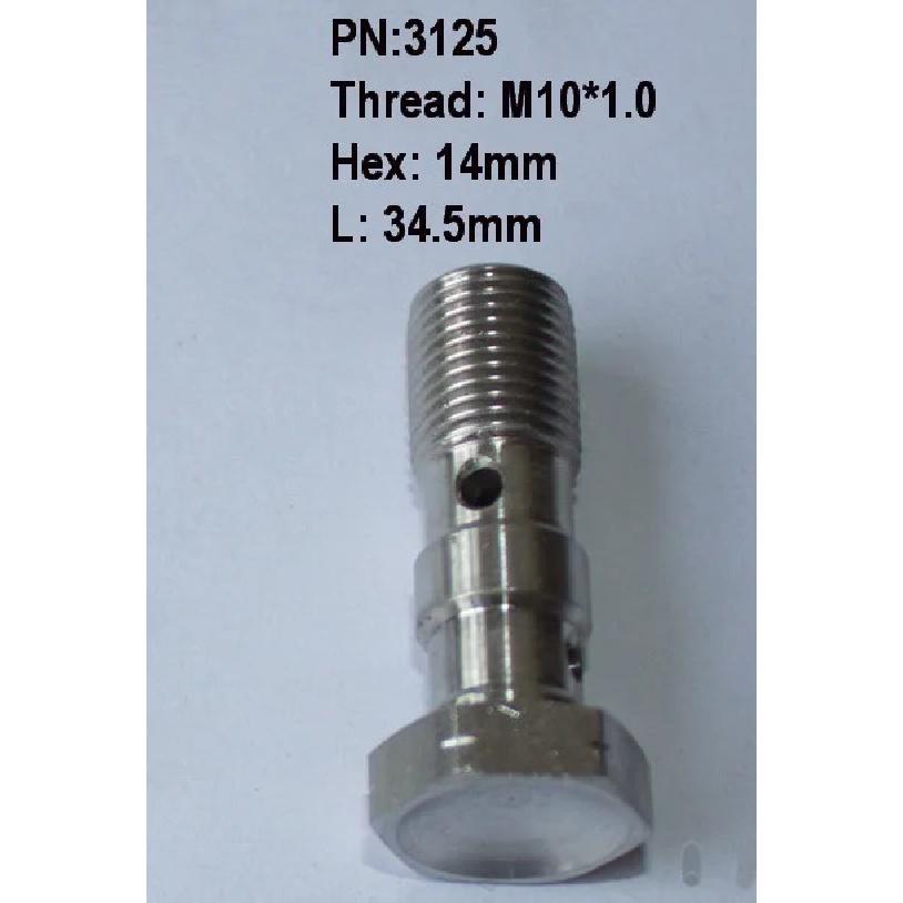 Stainless Steel Single Double Banjo Bolt M10x1 M10x1.25 For Brake Clutch Master Cylinder Caliper Pump