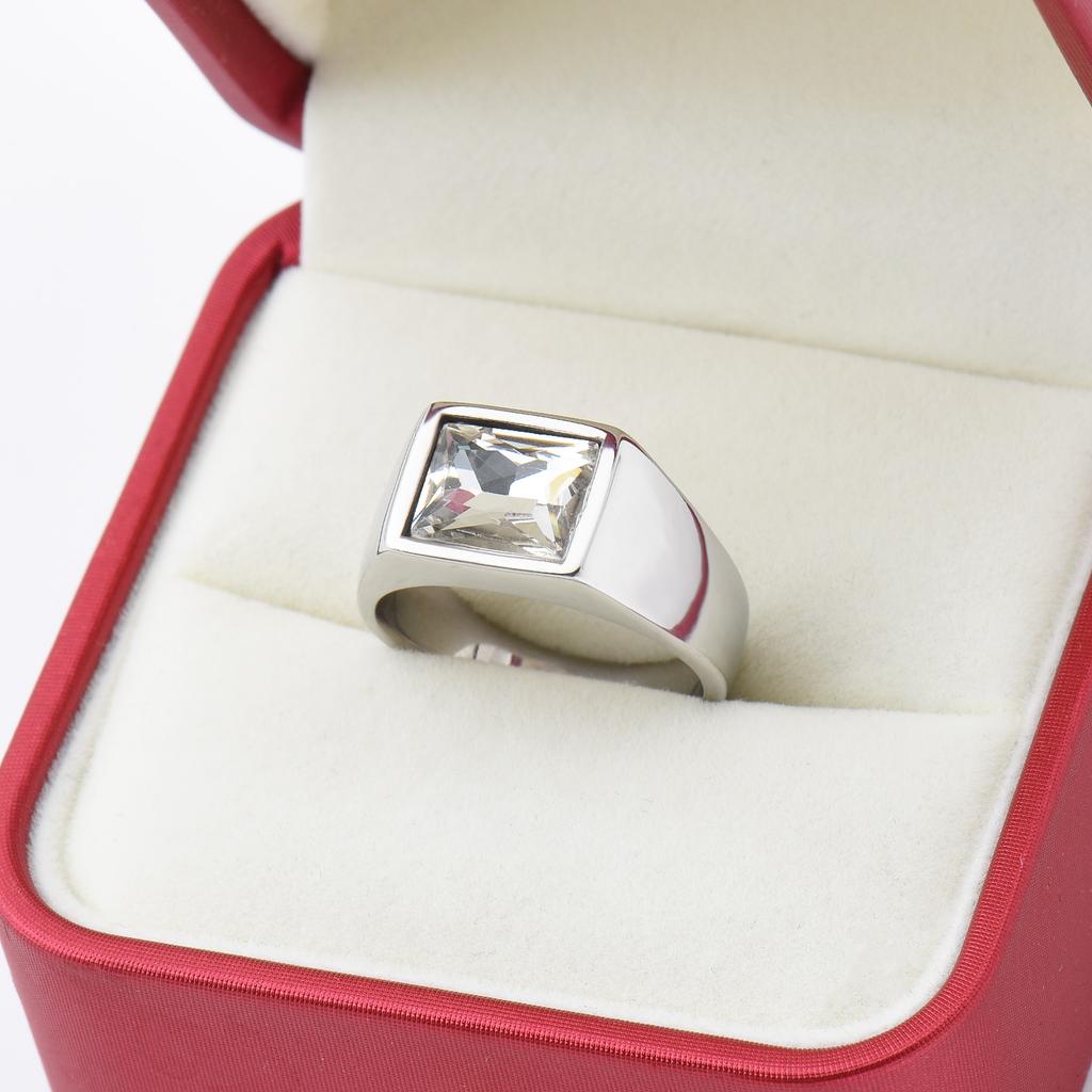 R3363 1 Stück Herren/Damen Zirkon Stil Hochzeit Titanstahlring, Herren 316L Edelstahl leicht und kompakt Ringe