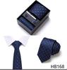 Men's Six-Piece Solid Color Polyester Silk Jacquard Tie Set with Custom Logo
