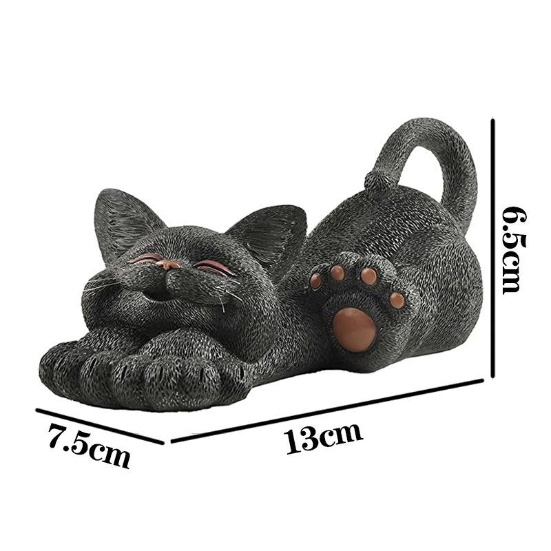 Whimsical Cat Sculpture Lounging Garden Art Statue Outdoor&Indoor Ornament Decor