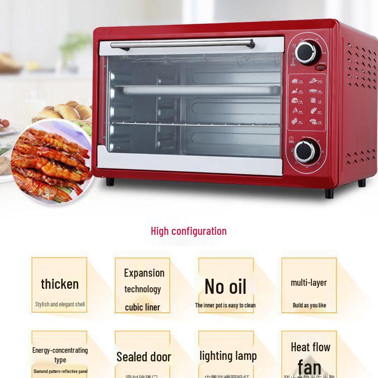 48L Multi-Function Commercial Electric Oven with Dual Temperature Control