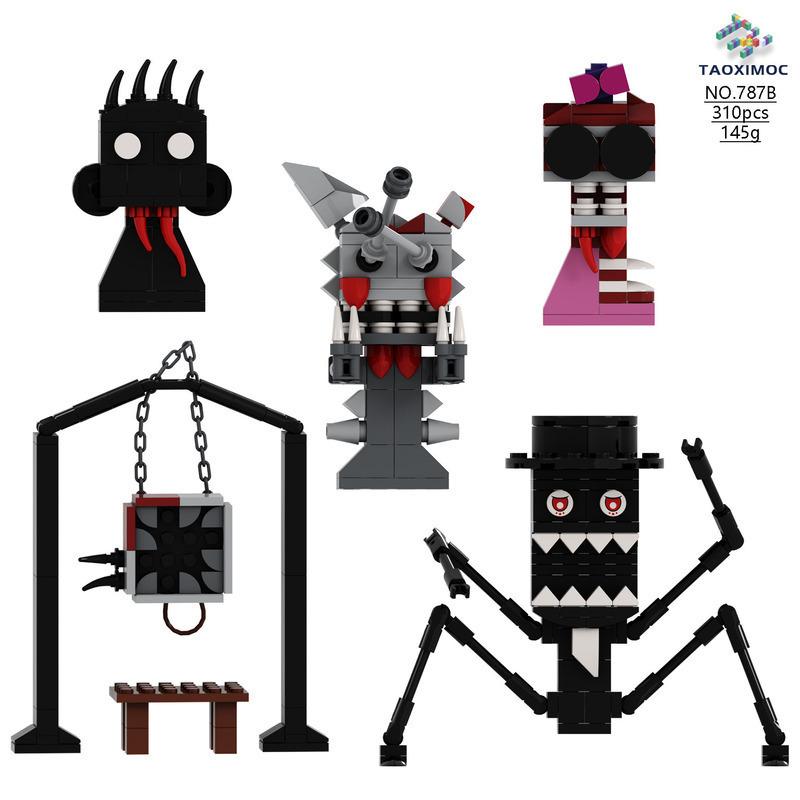 Sprunki Giocattoli Playset Blocchi da Costruzione Set di Blocchi da Costruzione Sprunki Horror Grigio Wenda Simon Tunner Oren Figura di Costruzione Sprunki Mini Set