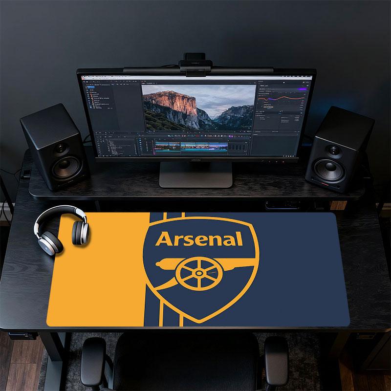 Arsenal Mouse Pad, Large Gaming Desk Mat, Non-slip XXL Mousepad for Laptop & Tablet, Mini PC Playmat with Stitched Edges