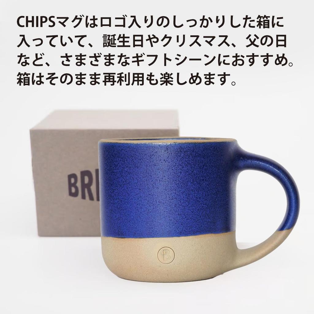 CHIPS BRICKS Navy Made In Japan Mino Ware Japanese Soup Microwave and Dishwasher Perfect Coffee Mino Made In Gift Mug, Blue, 350ml, - Ceramic,