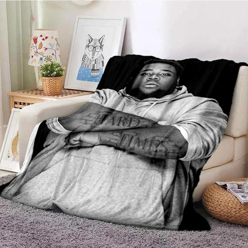 HD Rod Wave D Print Rapper Star Soft Plush Throw Blanket for Living Room Bedroom Picnic Bed Sofa Cover Cozy Flannel