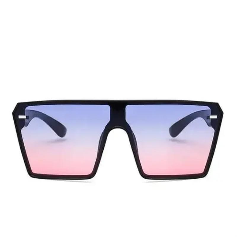 Classic Vintage Oversized Sunglasses Woman Brand Designer Mirror Plastic Male Sun Glasses Retro Big Frame Square Lentes