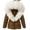 OFTBUY Winter Jacket Women's Real Raccoon Fox Fur White Duck Down Coat Thick Warm