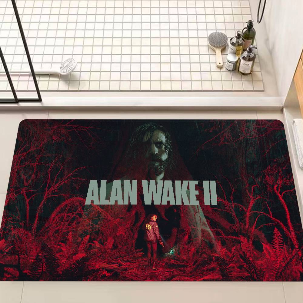 Horror Spiel A-Alan W-Wake Flur Teppich Waschbar Rutschfest Wohnzimmer Sofa Stühle Bereichsmatte Küche Fußmatte Bereichsteppich