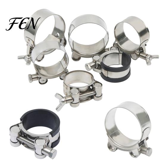 Rust-proof Hose Clamp Stainless Steel Clamp, Adjustable Heavy Duty Clip, Leakproof Metal for Automotive, Plumbing, Garden Connection Self Adjusting