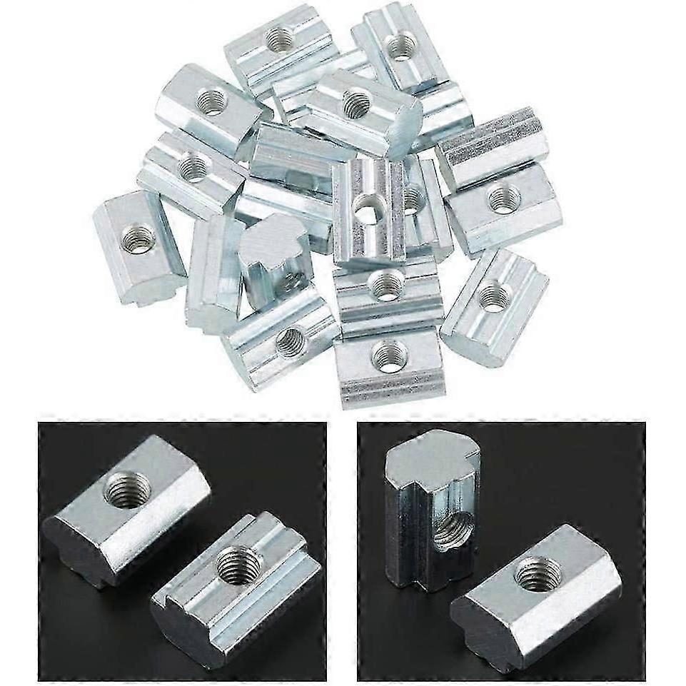 20pcs Standard Slide Nut for Aluminum Profile Accessories(T Nut Typ 40 M6)