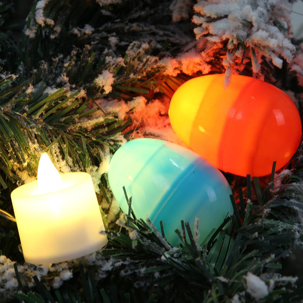 

12Pcs Mixed Color Easter Egg with LED Light Party Decoration Kids Gift Type A