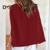 Spring Autumn Women Collarless Split Sleeve Design Cloak Suit Coat Office Lady Solid Color Open Front Casual Loose Outerwear Tops