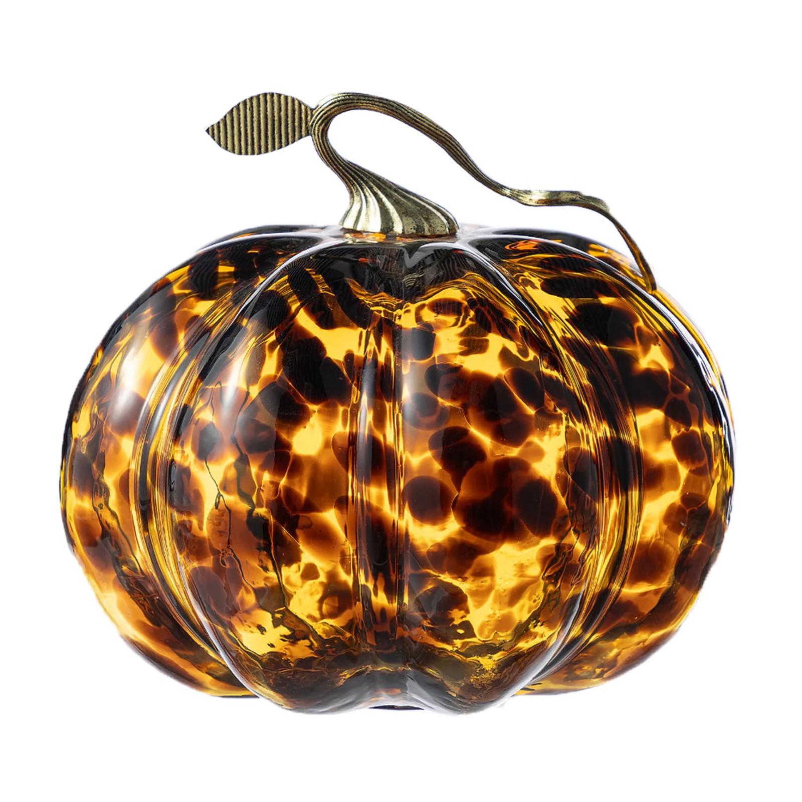 

Dark Amber Polka Dot Halloween Pumpkin Ornament One Size