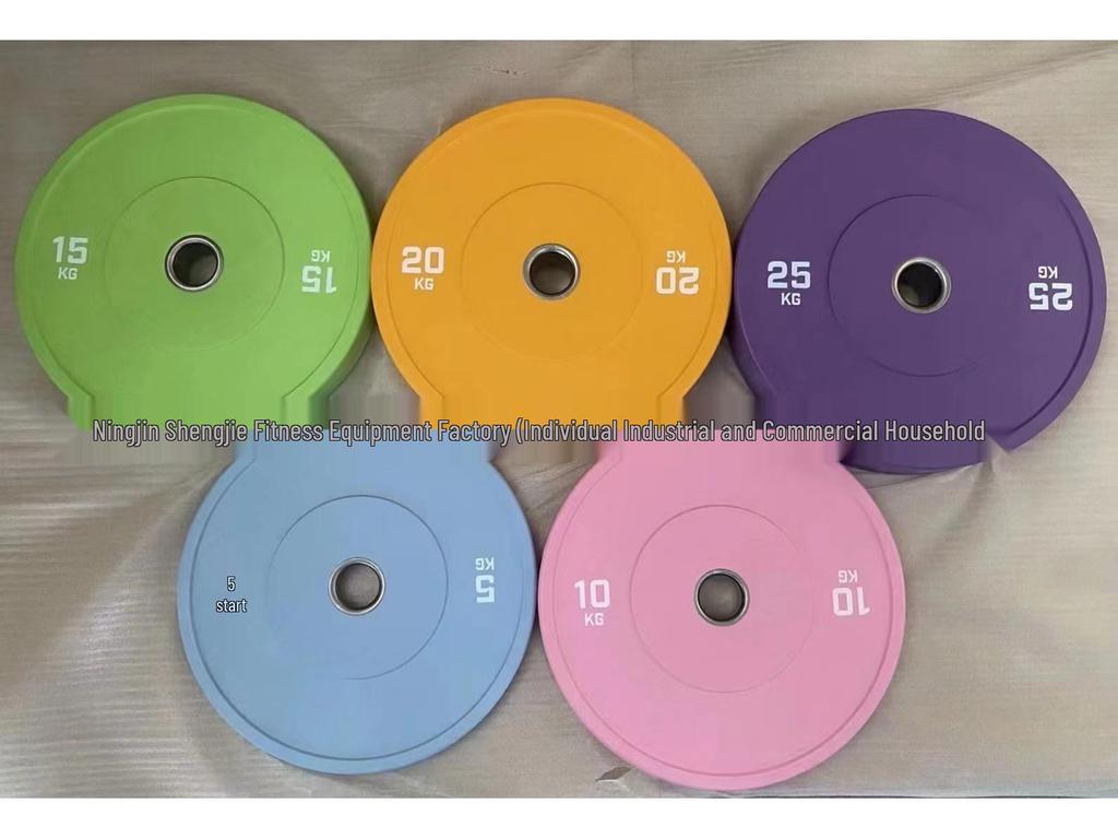 Gym Colored Macaron Barbell Plates - Professional Weightlifting, High Elasticity, Kilogram Competition Plates