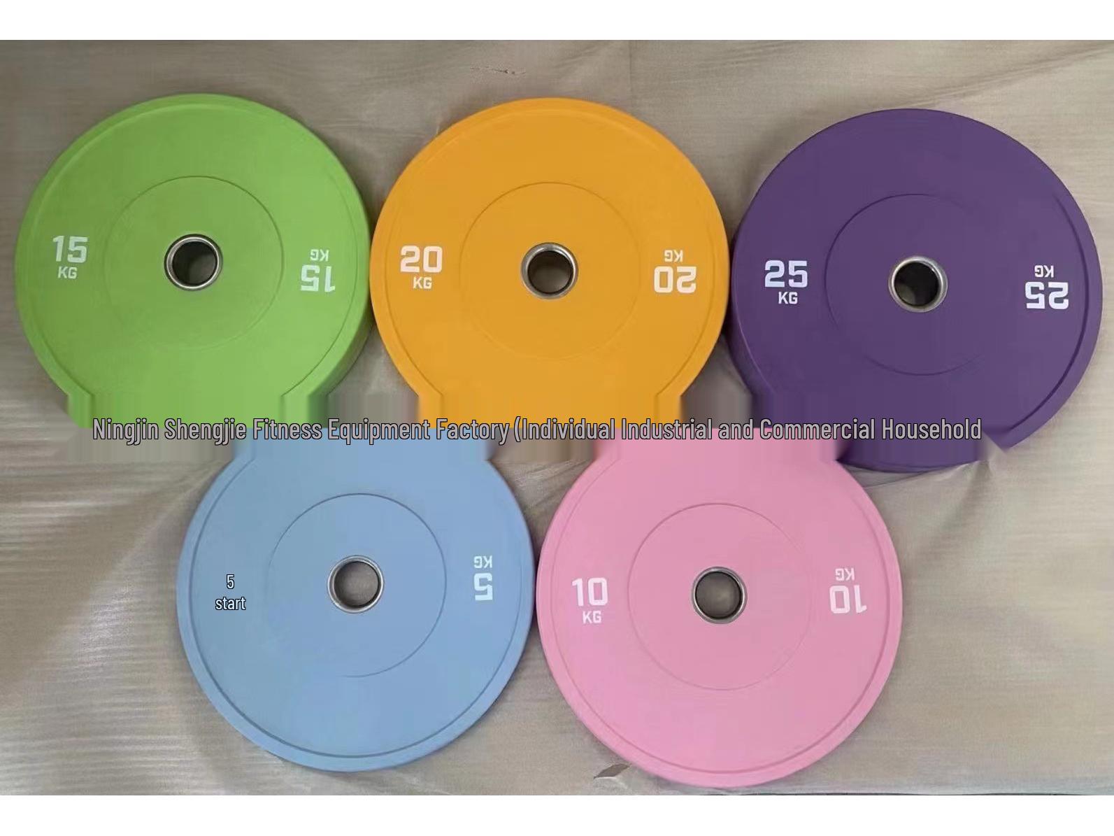 Gym Colored Macaron Barbell Plates - Professional Weightlifting, High Elasticity, Kilogram Competition Plates
