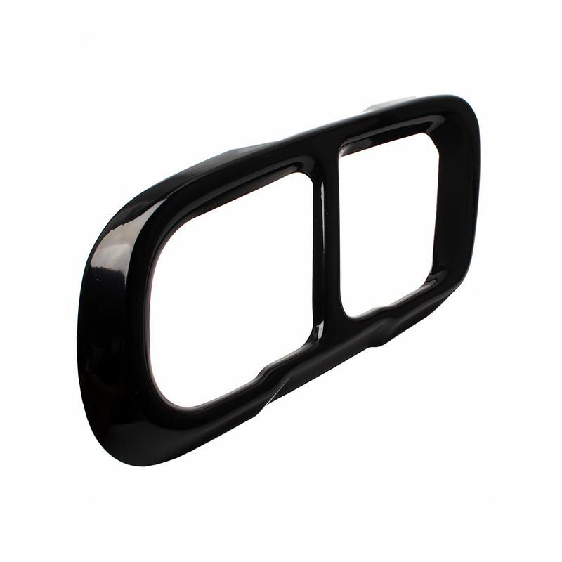 2pcs Car Muffler Exhaust Pipe Tail Cover Trim Exterior Aluminum High Gloss Black For BMW X5 G05 X6 G06 X7 G07