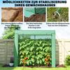 Mini Kas, Tuin Tomaten Kweekkas met Roldeur en 2 Gaasramen, PE Afdekking, 200 x 75 x 188 cm, Groen
