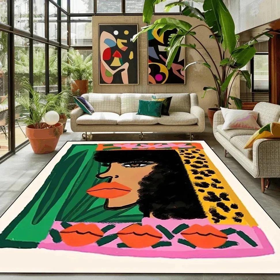  Nordic Color Abstract Ophileopard Living Room Carpet Wabi-Sabi Niche Art Restaurant B&B Hotel Carpet Home Decoration