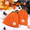 2 Pack Halloween Baby Pumpkin Hat Trick Or Treat Newborn Infant Knitted Pumpkin Costume Winter Knitted Beanie Hats For Boys Girl