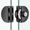 No Drilling Stainless Steel Glass Door Lock Central Glass Door Lock Double Sliding Glass Door Black