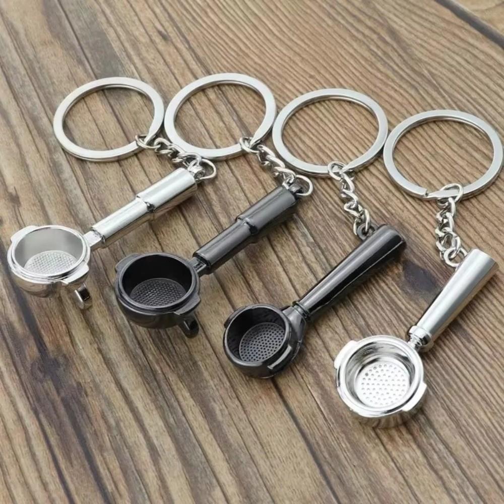 Kreativer 3D Kaffee Schlüsselanhänger Metall Mini Größe Moka Kanne Schlüsselanhänger Barista Schlüsselanhänger Kaffee Liebhaber