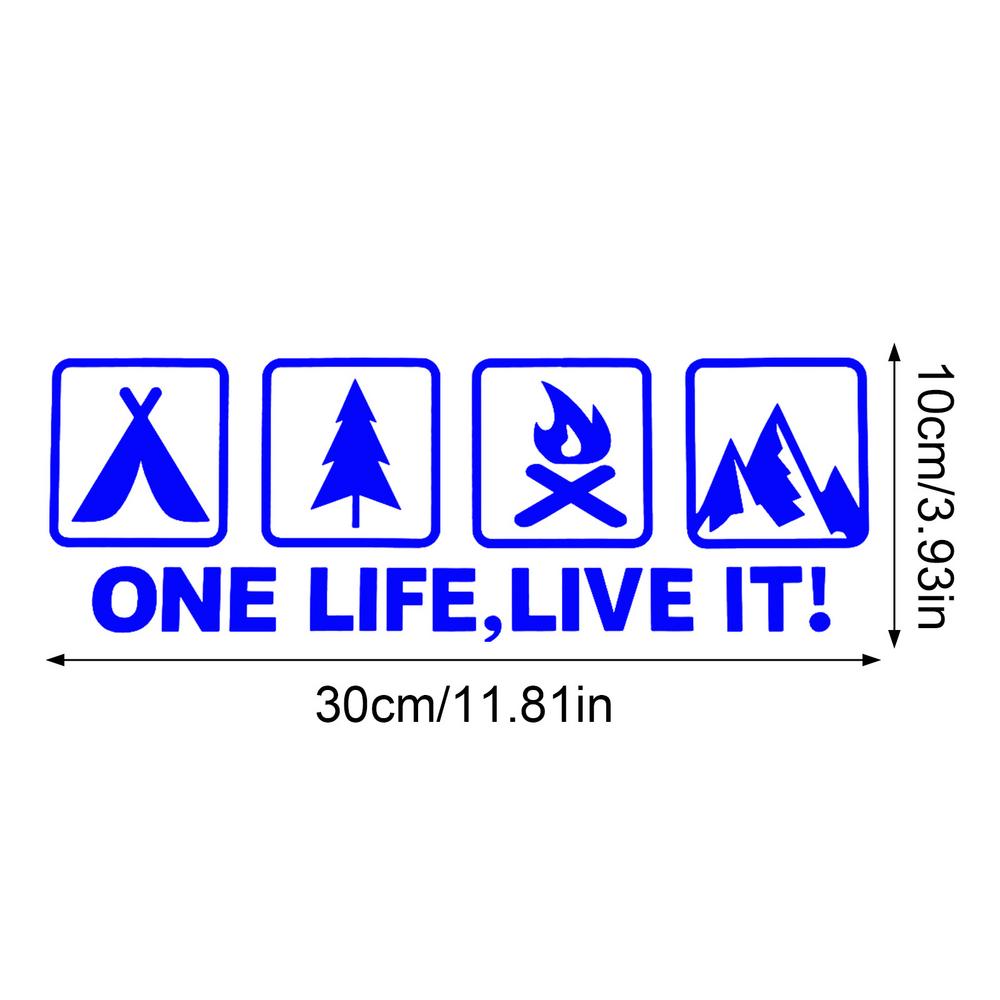 PVC Camping Outdoor Enthusiast Car Sticker Wild Survival Quadruple Decal for Vehicle Auto Window Tail Body scratch-resistant