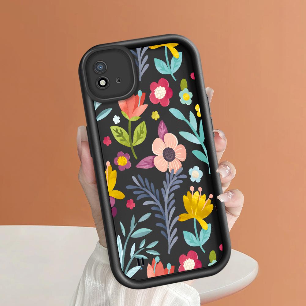 Model de imprimare cu scară pătrată din silicon moale Carcasa telefonului Acoperă completă Cameră de protecție antișoc Carcasă din cauciuc pentru OPPO Realme