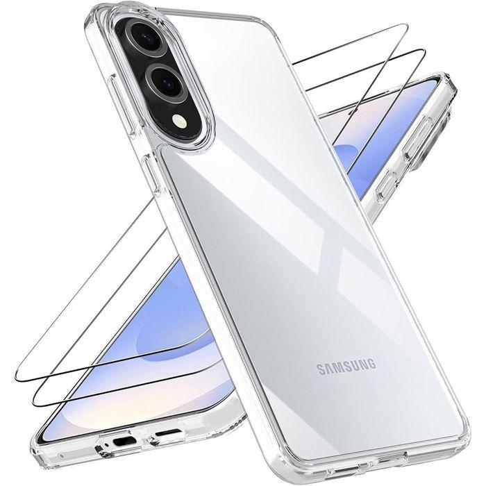 Coque de protection - BOOLING - pour Samsung Galaxy S25 Edge - Silicone Antichoc - 2 Verres Trempés - Transparent