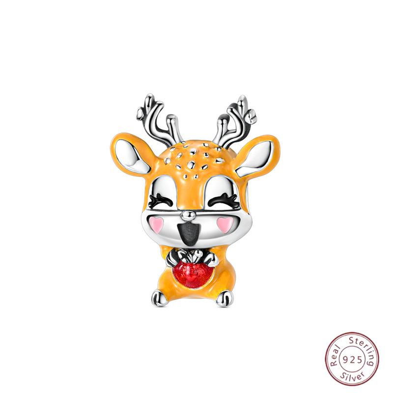 Copper Firefly Cute Cats And Dogs Beaded Pendant Suitable For Original Charms Bracelet Diy Exquisite Women Jewelry