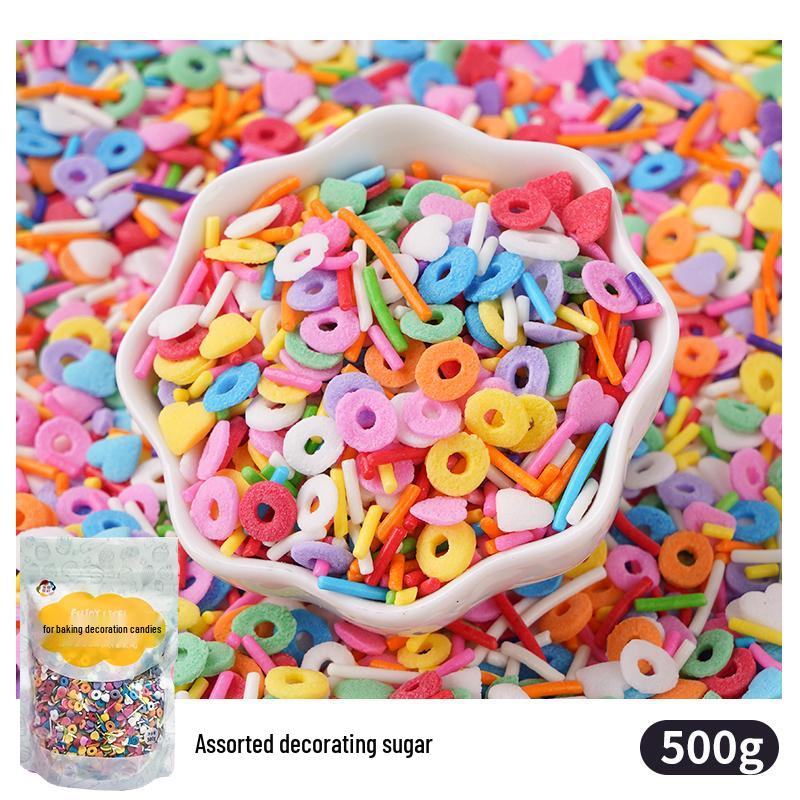 Bunte Zuckerformen: Herzen & Kurven zum Dekorieren von Kuchen, Desserts & Donuts