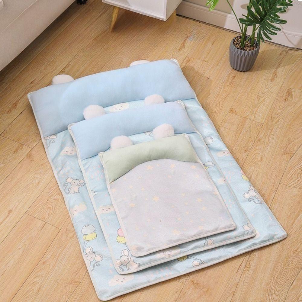 Anti-Slip Ice Silk Dog Cat Bed Breathable Cooling Pet Mat Cool Blanket Dog Ice Pad Nest  for Summer
