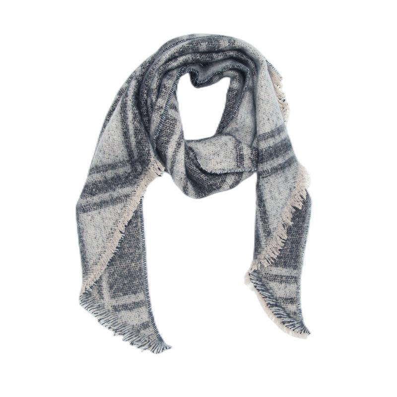 Diagonal Scarf Fashion Women Shawl Yarn Rhombus Shawl Circle Keep Warm